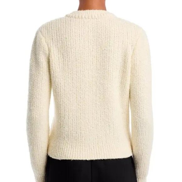 FRAME Cropped Cardigan Sweater | Cream Wool Blend | V-Neck | Size M | NWT - Picture 6 of 6